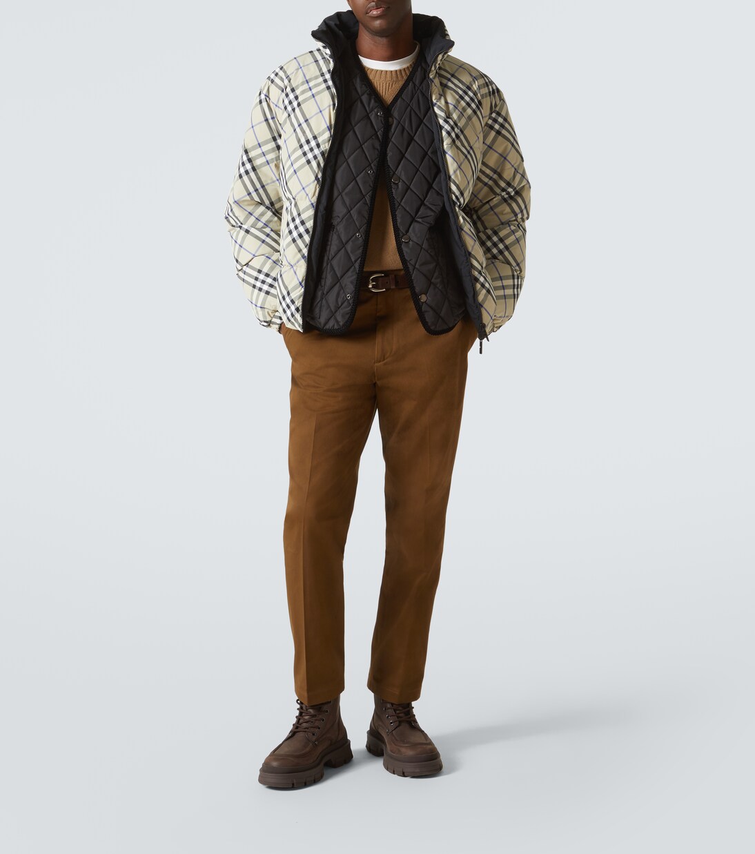Burberry Check reversible down jacket | Burberry
