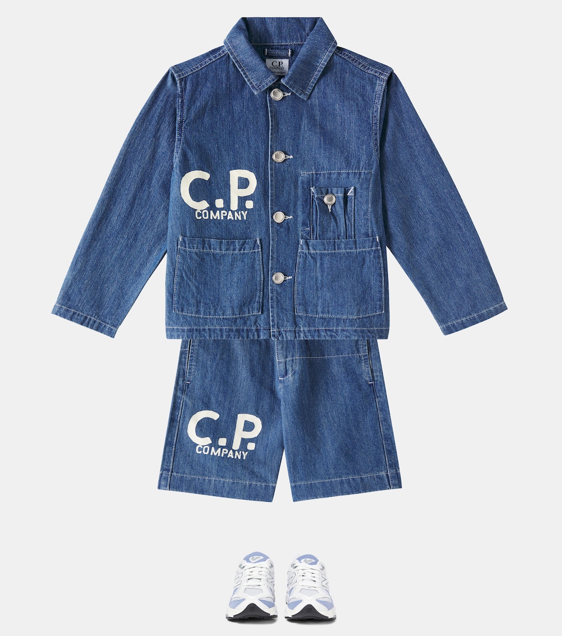 Logo denim shorts | C.P. Company Kids