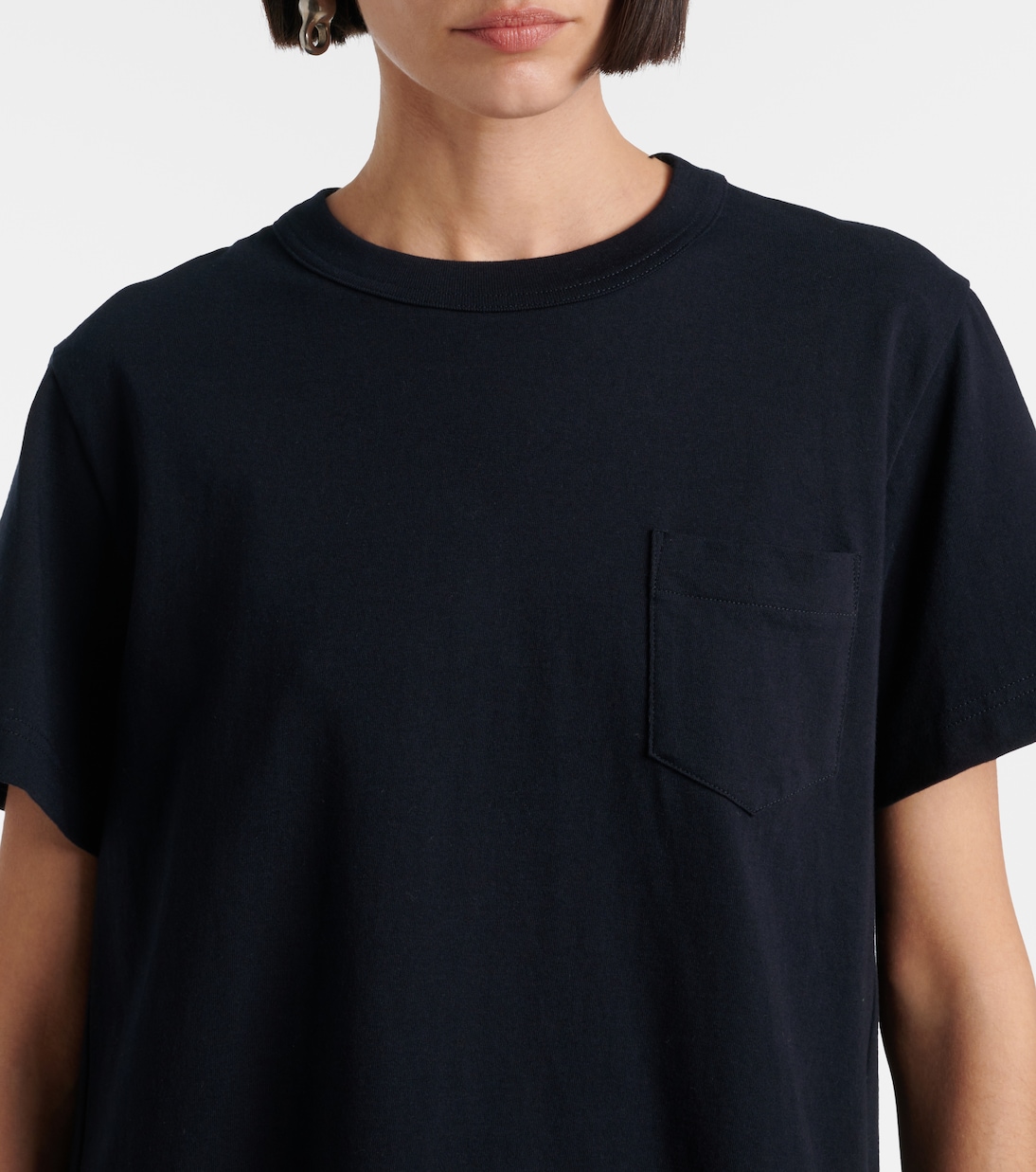 Paneled cotton jersey T-shirt dress | Sacai