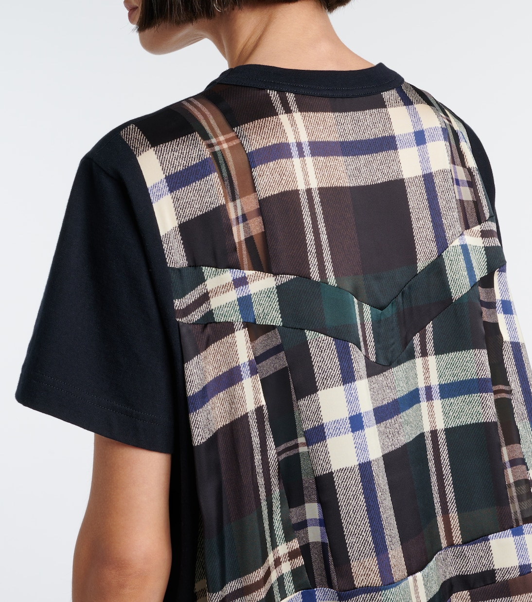 Paneled cotton jersey T-shirt dress | Sacai