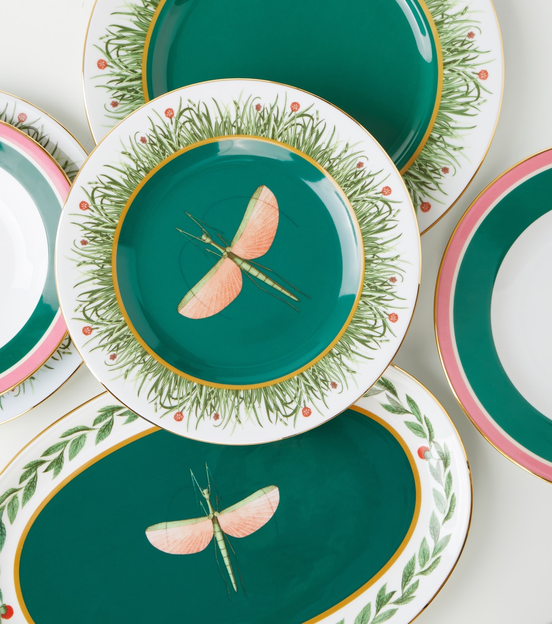 Libellula porcelain charger plate | La DoubleJ