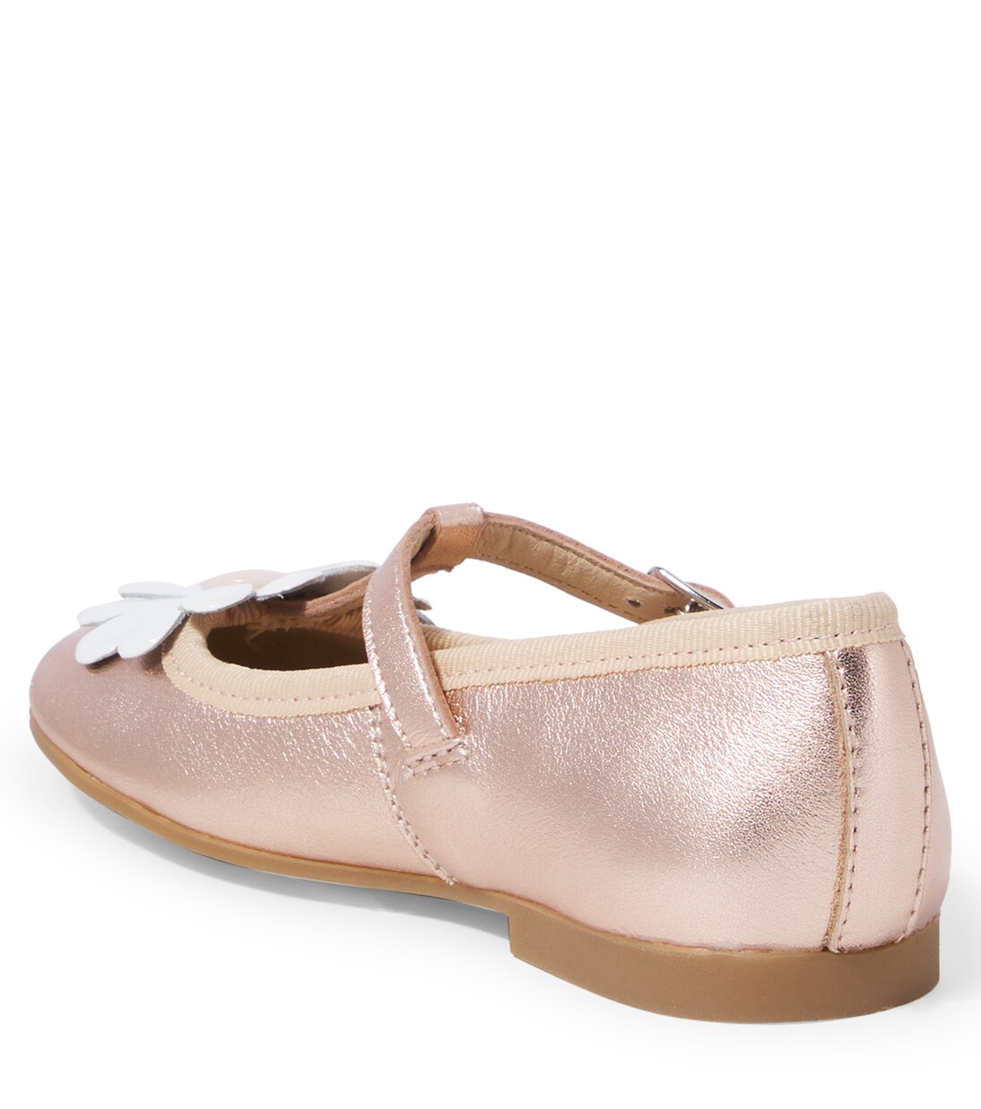 Dory Flo metallic leather ballet flats | Pom d'Api