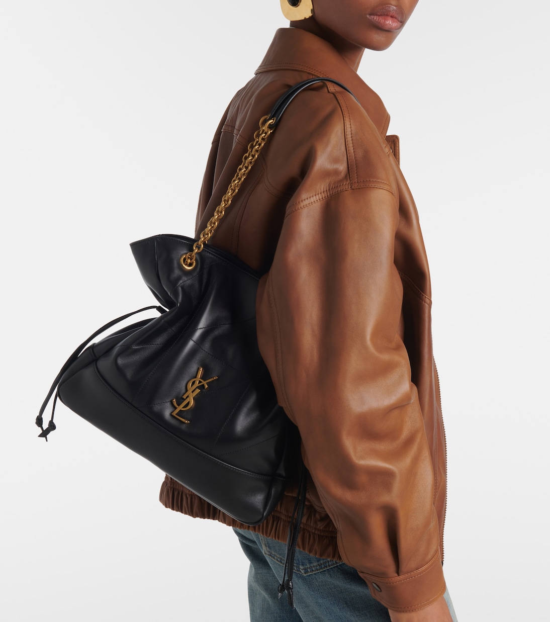 Jamie Shopping Small leather tote bag | Saint Laurent