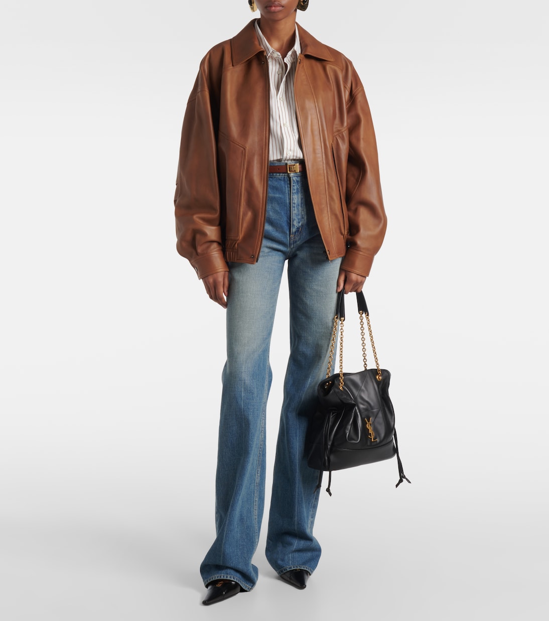 Jamie Shopping Small leather tote bag | Saint Laurent