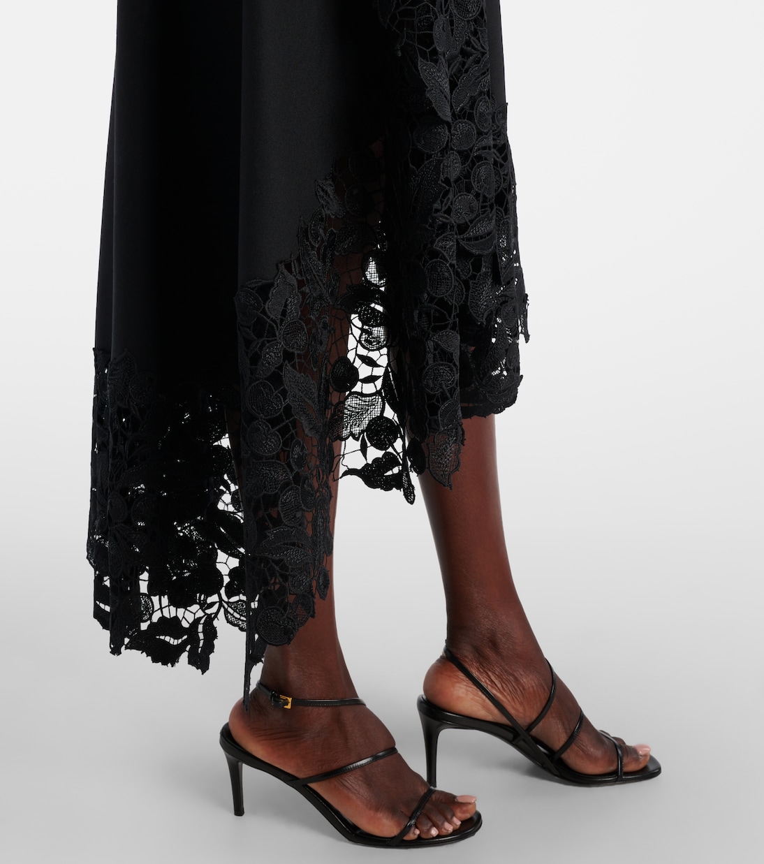 Cocktailkleid aus einem Wollgemisch mit Spitze | Oscar de la Renta