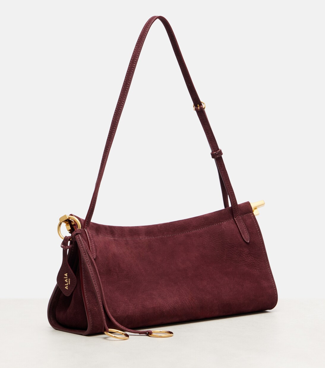 Sac Le Clic Medium en daim | Alaïa