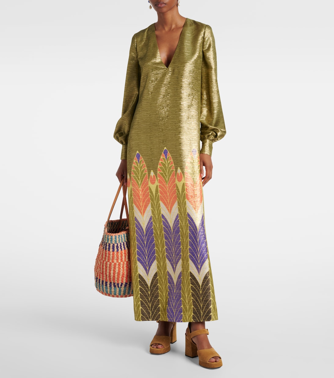 Plateausandalen Fawcette 100 aus Veloursleder | Valentino Garavani