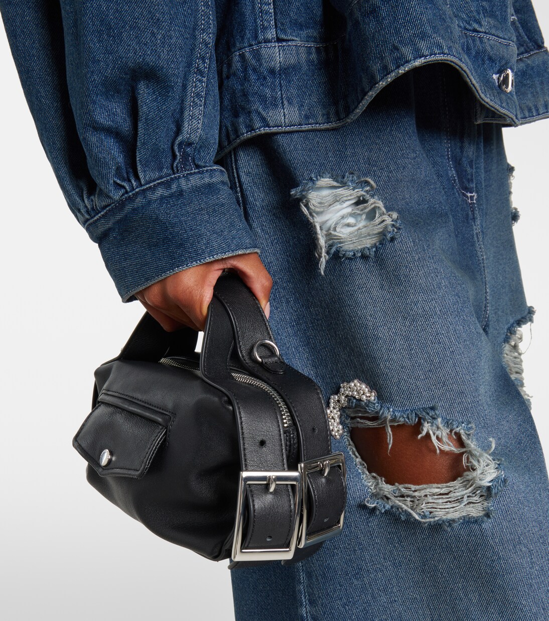 Biker Belt Mini leather tote bag | Simone Rocha