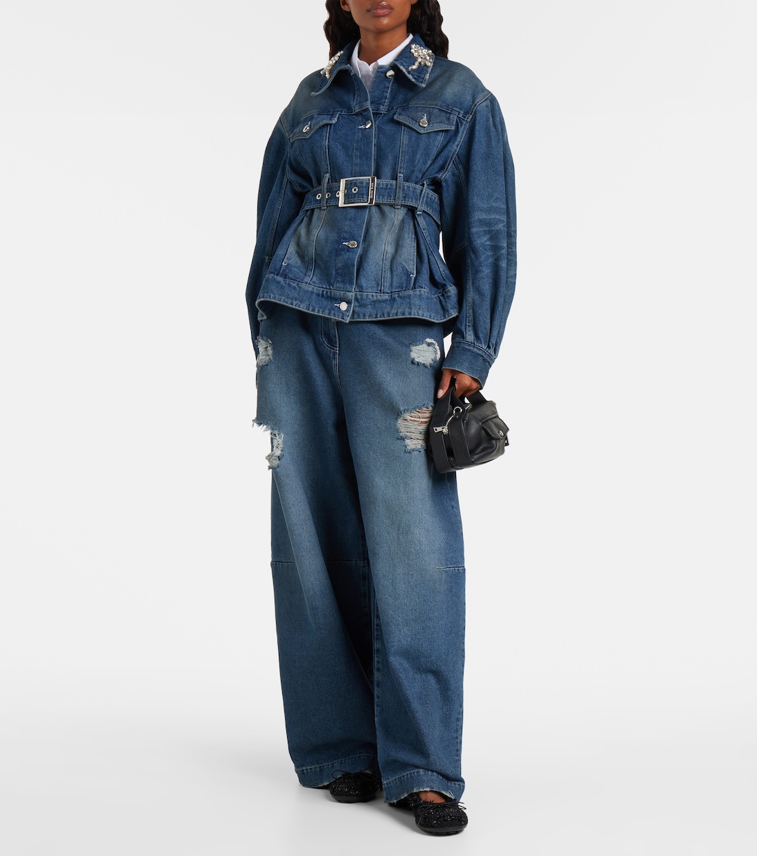 Biker Belt Mini leather tote bag | Simone Rocha