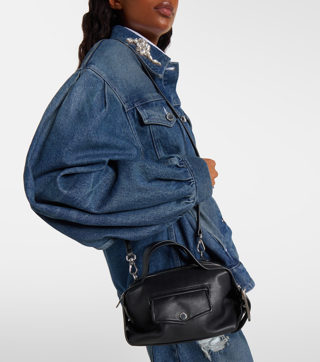 Biker Belt Mini leather tote bag | Simone Rocha