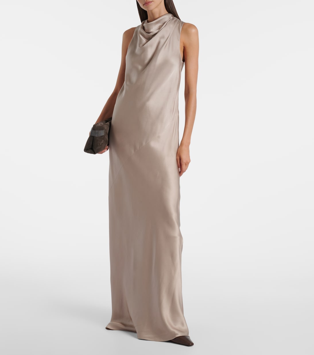 Robe longue en soie  | Brunello Cucinelli