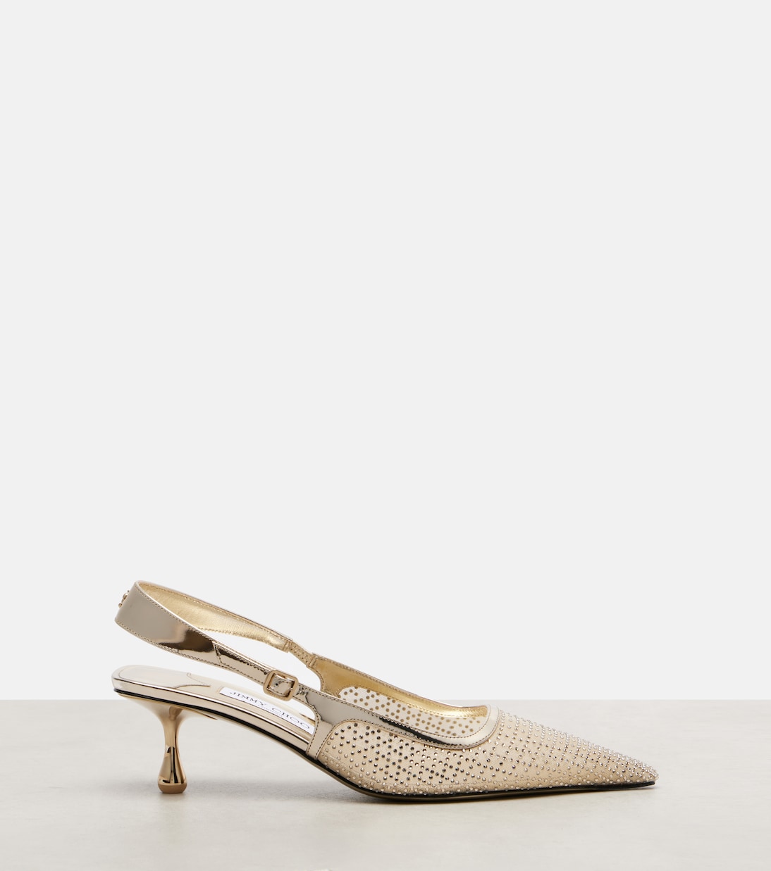 Amel 50 embellished mesh slingback pumps | Jimmy Choo