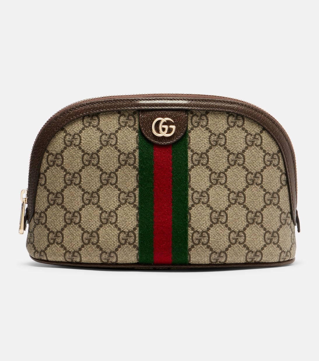 Ophidia Small leather-trimmed makeup bag | Gucci