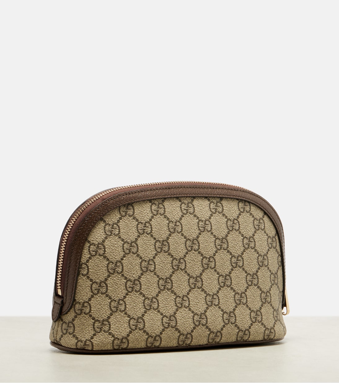 Ophidia Small leather-trimmed makeup bag | Gucci