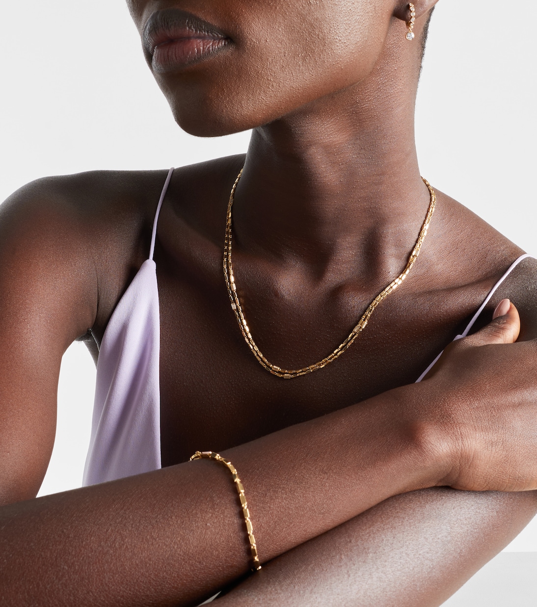 18kt gold chain necklace with diamonds | Suzanne Kalan