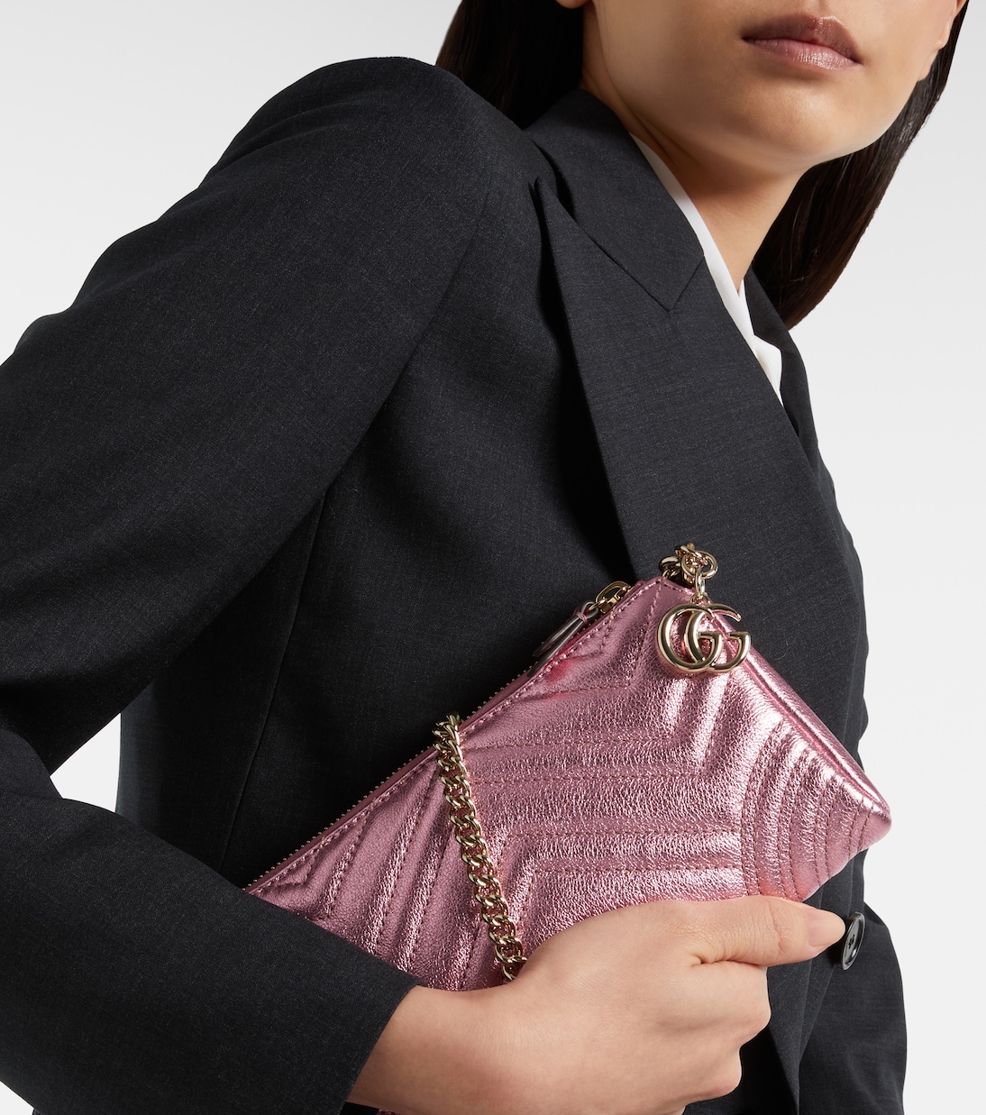 GG Marmont Mini leather shoulder bag | Gucci