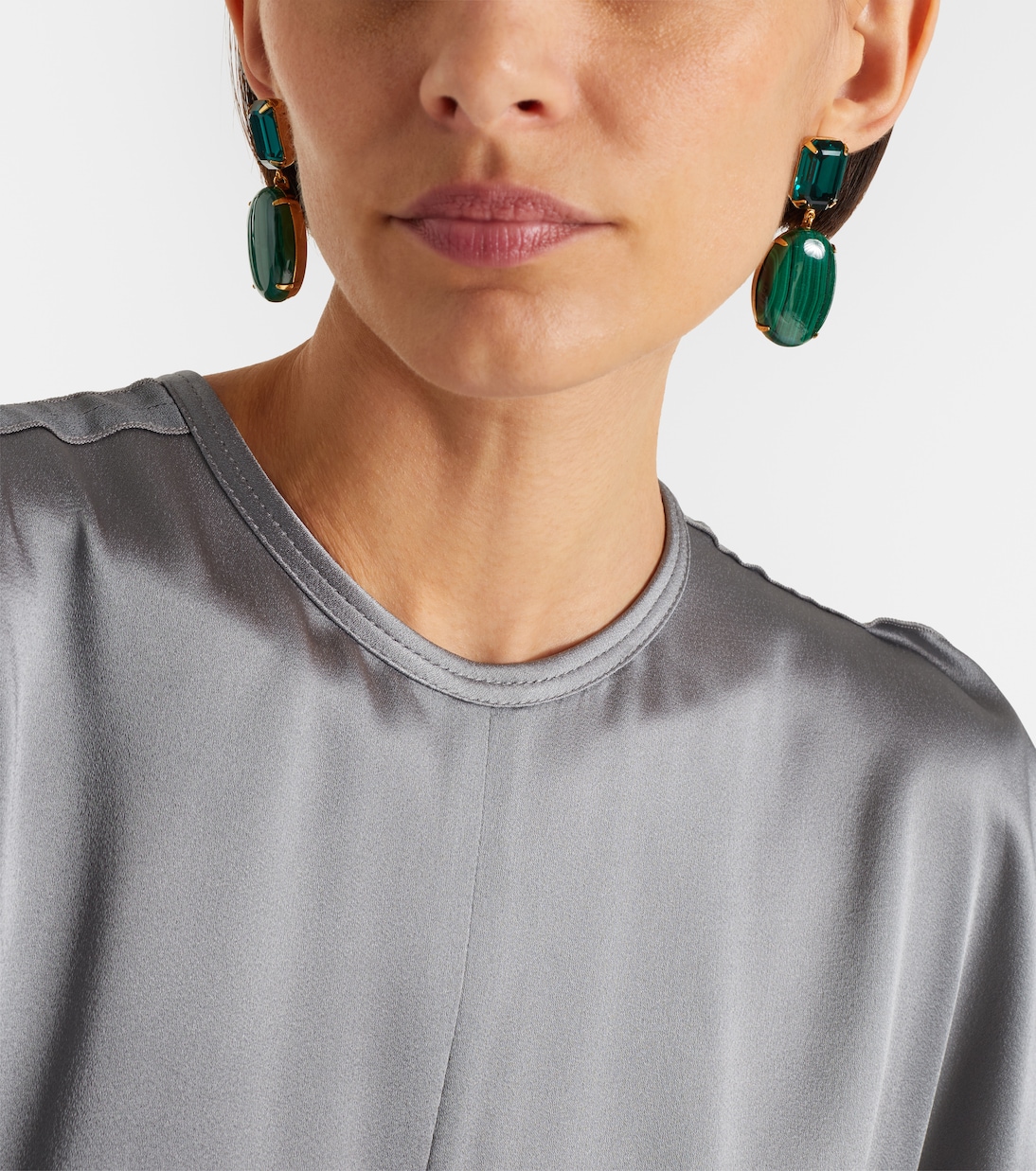 Orecchini pendenti Xiomara bagnati in oro 18kt | Jennifer Behr