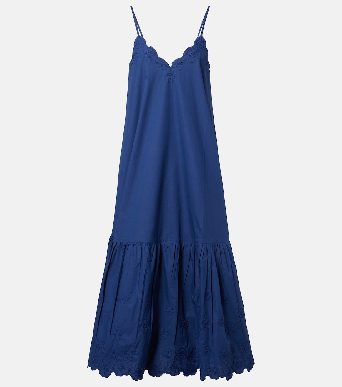 Embroidered cotton midi dress | Juliet Dunn