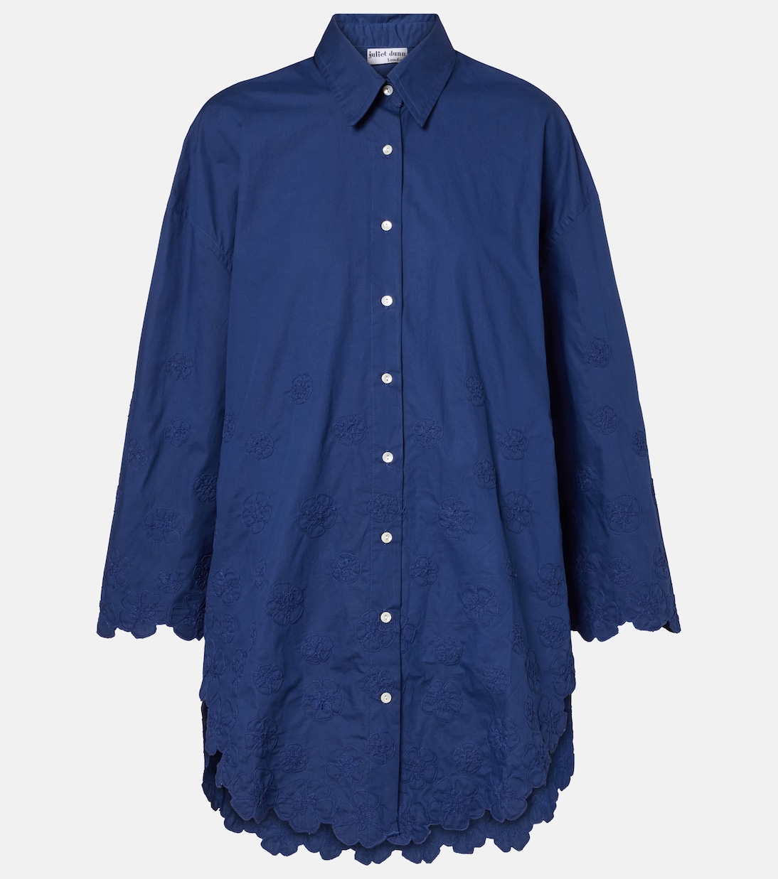 Floral cotton poplin shirt dress | Juliet Dunn