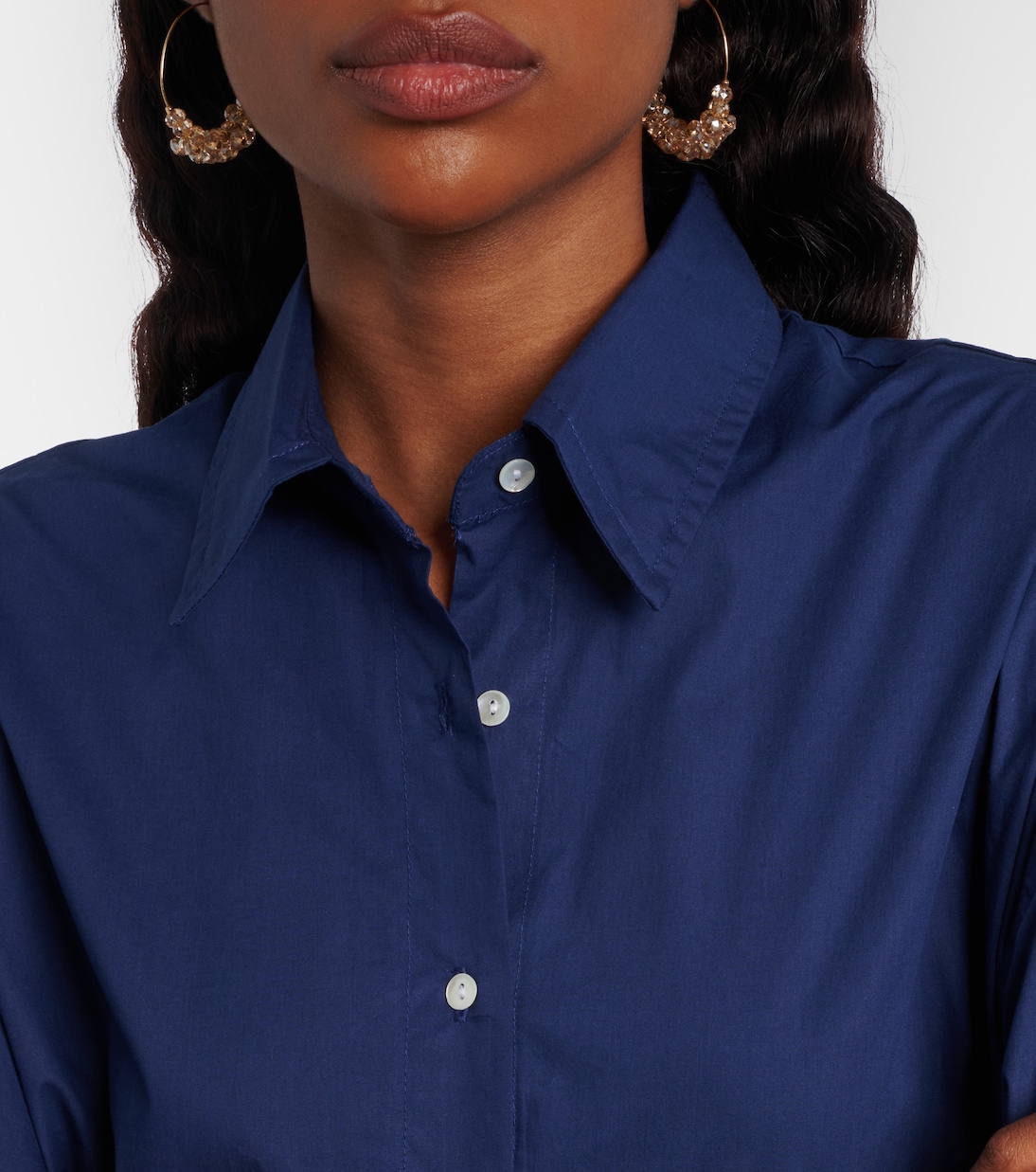 Floral cotton poplin shirt dress | Juliet Dunn