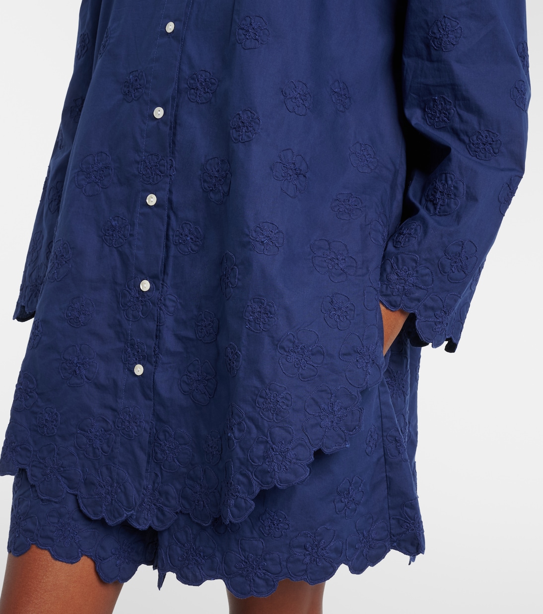 Floral cotton poplin shirt dress | Juliet Dunn
