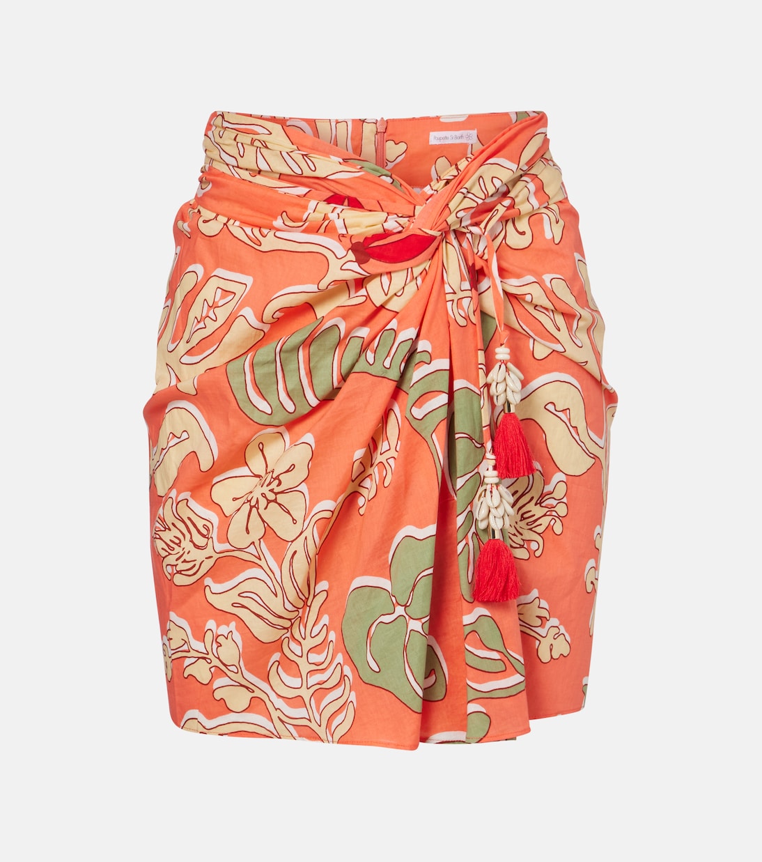 Tilda gathered printed cotton miniskirt | Poupette St Barth
