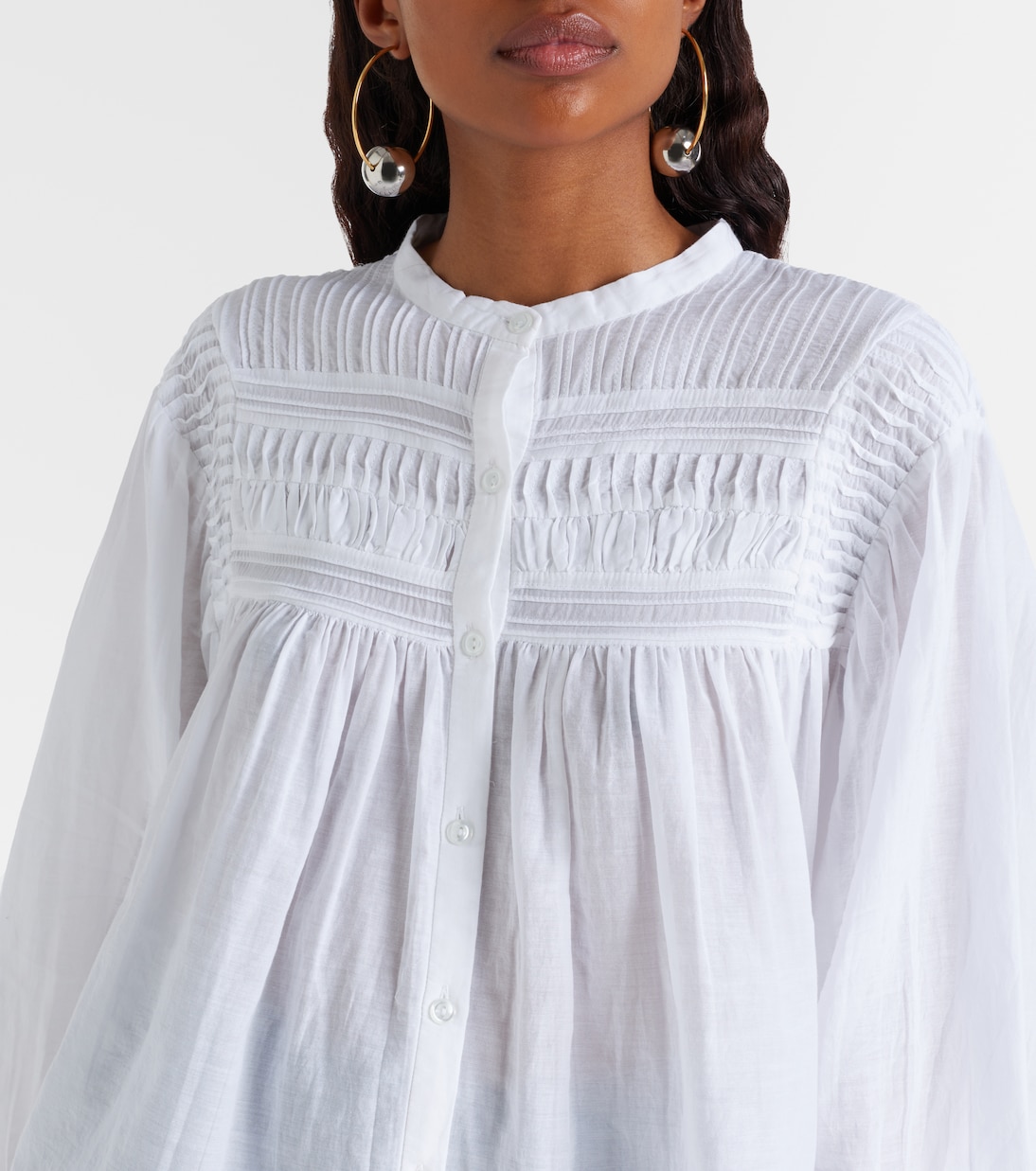 Elodia embroidered cotton-blend blouse | Marant Etoile