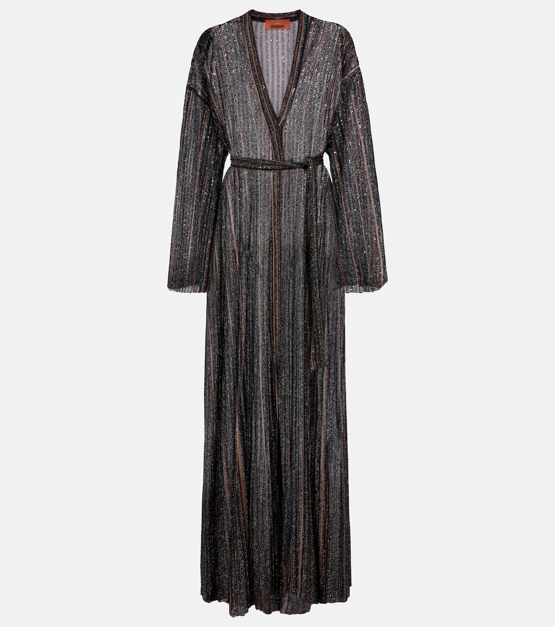 Cardigan lungo Chevron in lamé | Missoni