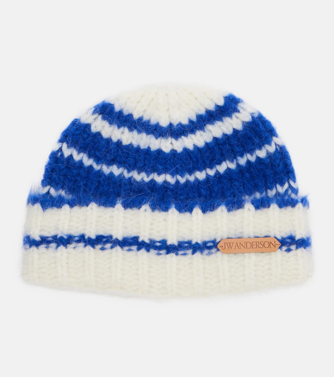 Striped alpaca-blend beanie | JW Anderson