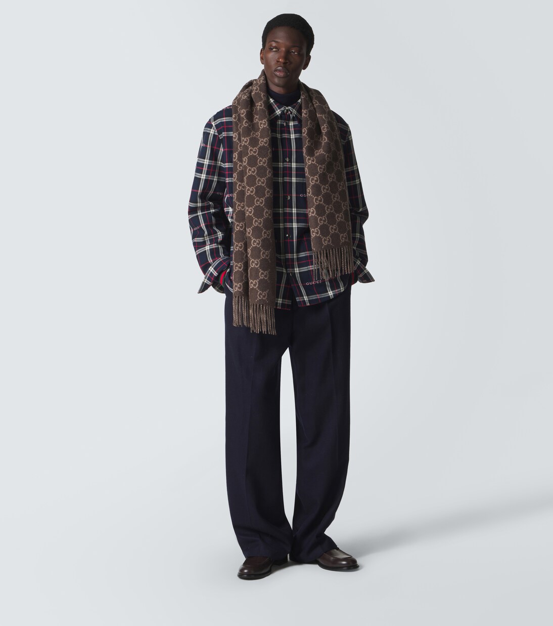 GG fringed cashmere scarf | Gucci