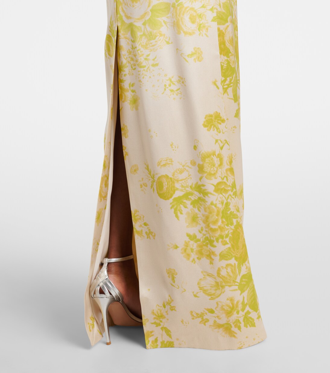 Floral off-shoulder duchess satin gown | Erdem