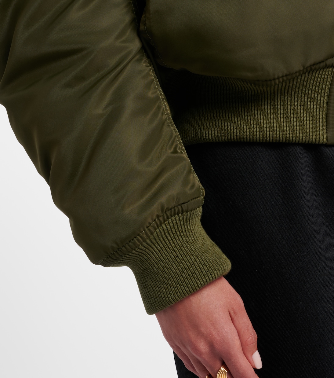 Bomberjacke Intrecciato mit Leder | Bottega Veneta