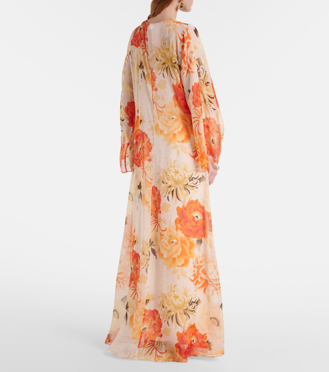 Angus floral silk chiffon maxi dress | Max Mara