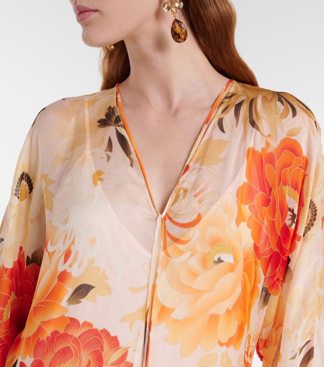 Angus floral silk chiffon maxi dress | Max Mara