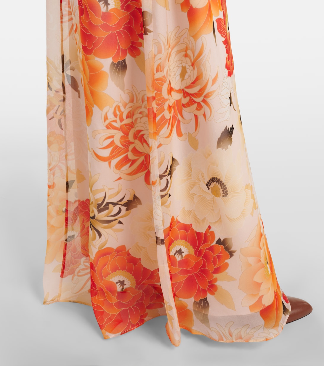 Angus floral silk chiffon maxi dress | Max Mara