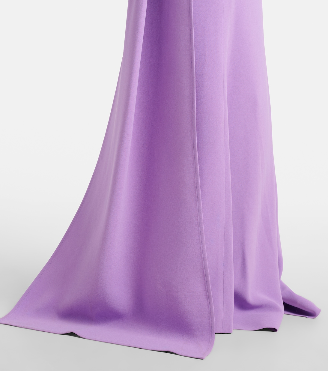 Draped one-shoulder silk-blend cady gown | Elie Saab