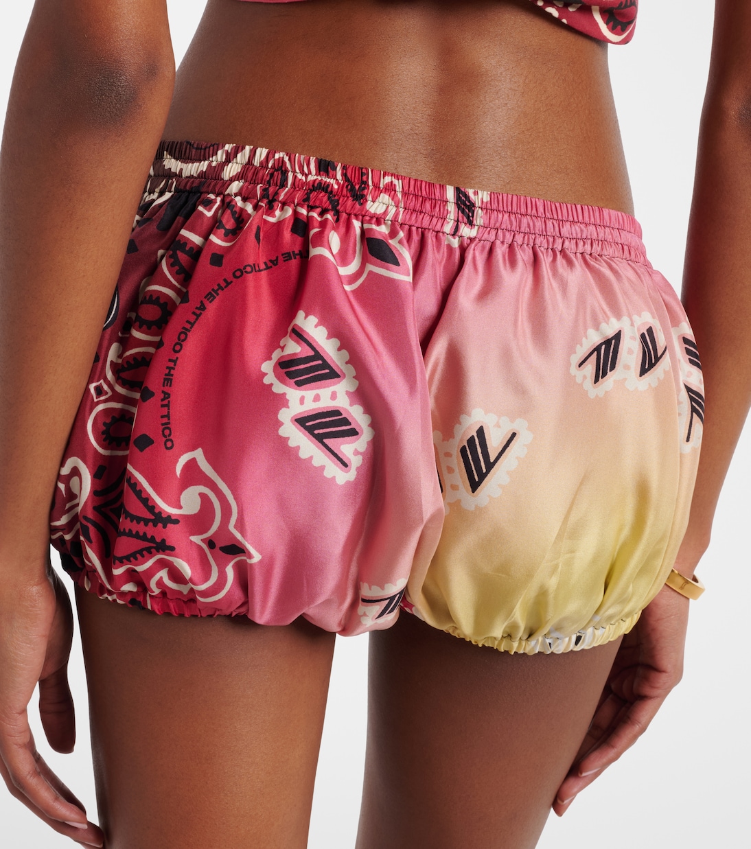Shorts de seda estampados | The Attico