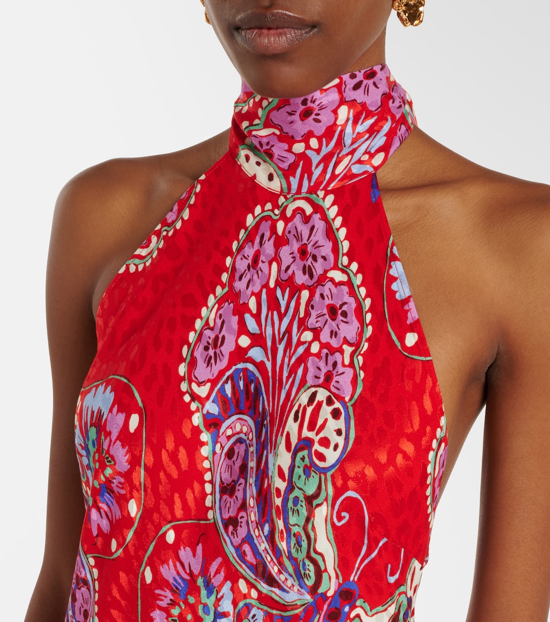 Maura printed halterneck maxi dress | Rixo