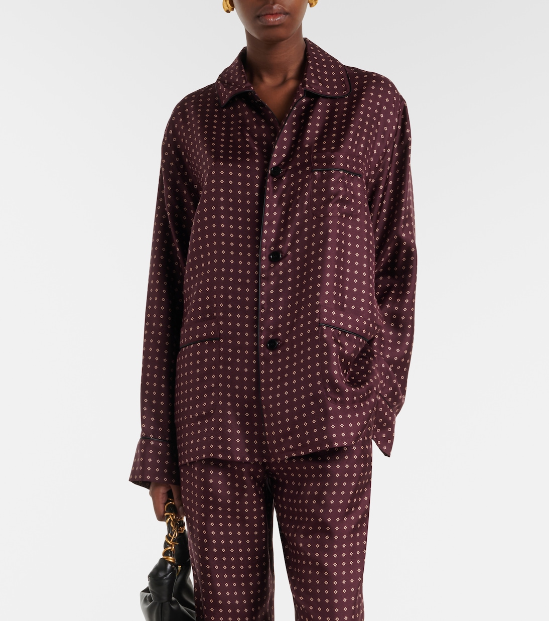 Pyjama-Hemd aus Seidensatin | Saint Laurent