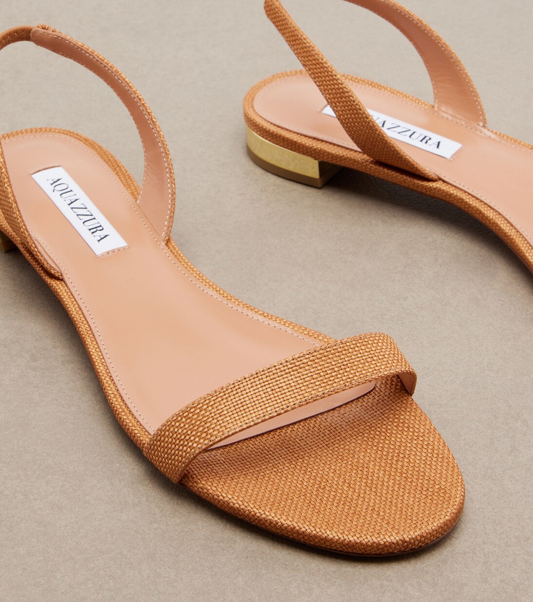 So Nude raffia sandals | Aquazzura