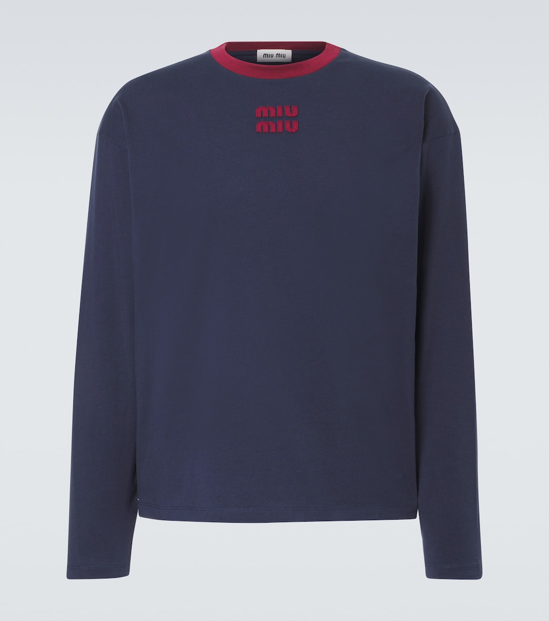 Longsleeve aus Baumwoll-Jersey | Miu Miu