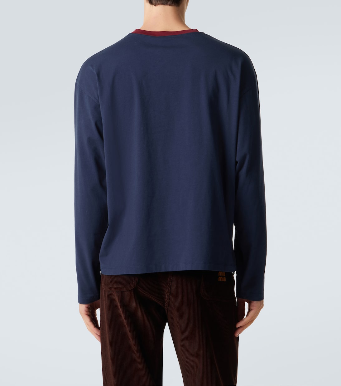 Longsleeve aus Baumwoll-Jersey | Miu Miu