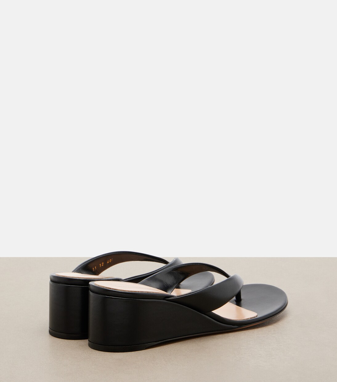 Leather wedge thong sandals | Gianvito Rossi