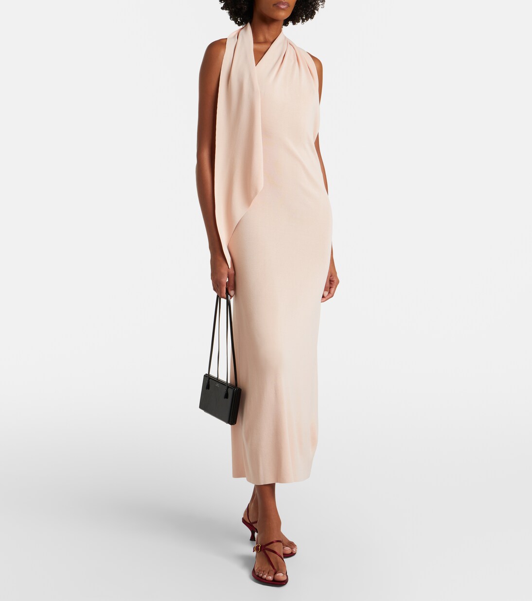Vestido midi Mitchell con bufanda | Altuzarra
