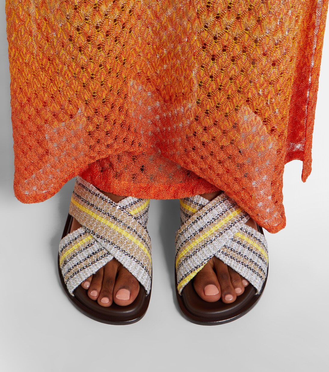 Sandalen Viola aus Häkelstrick | Missoni