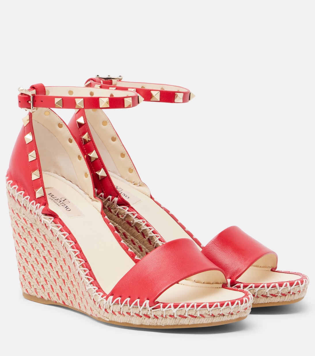 Alpargatas Rockstud Double de piel | Valentino Garavani