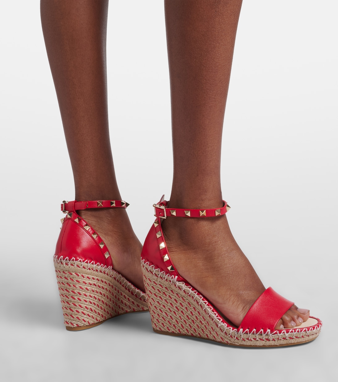 Alpargatas Rockstud Double de piel | Valentino Garavani