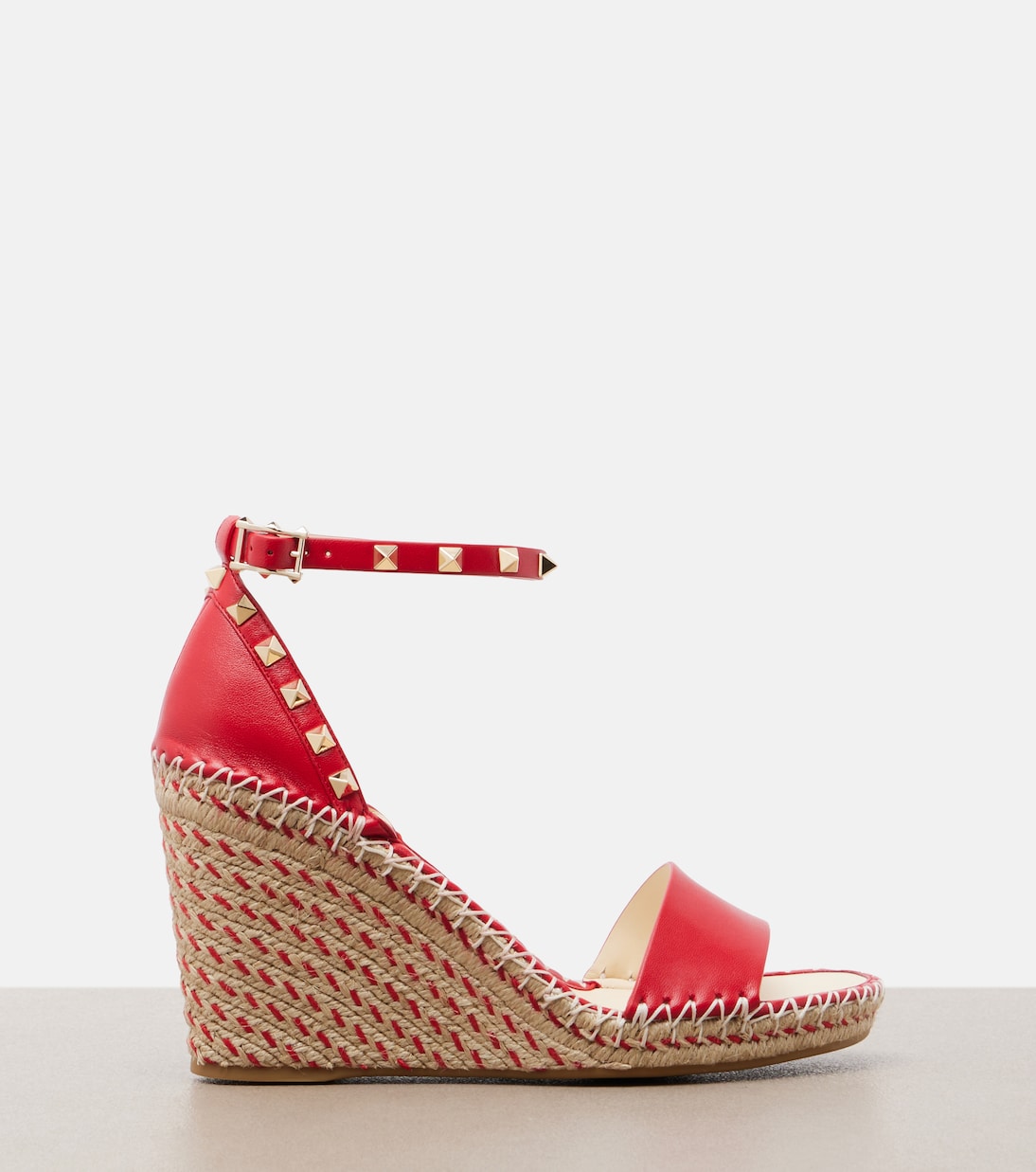 Alpargatas Rockstud Double de piel | Valentino Garavani