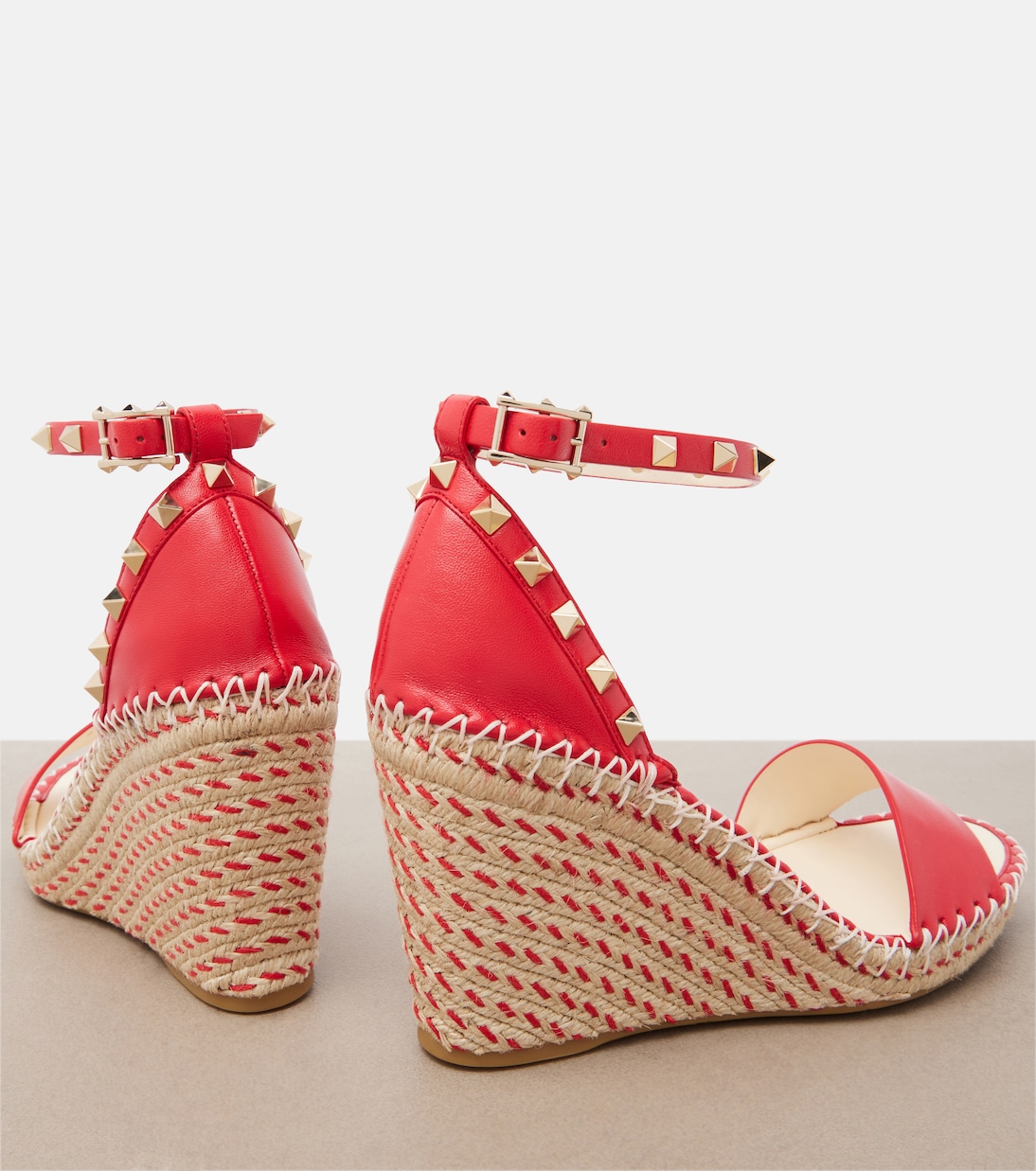 Alpargatas Rockstud Double de piel | Valentino Garavani