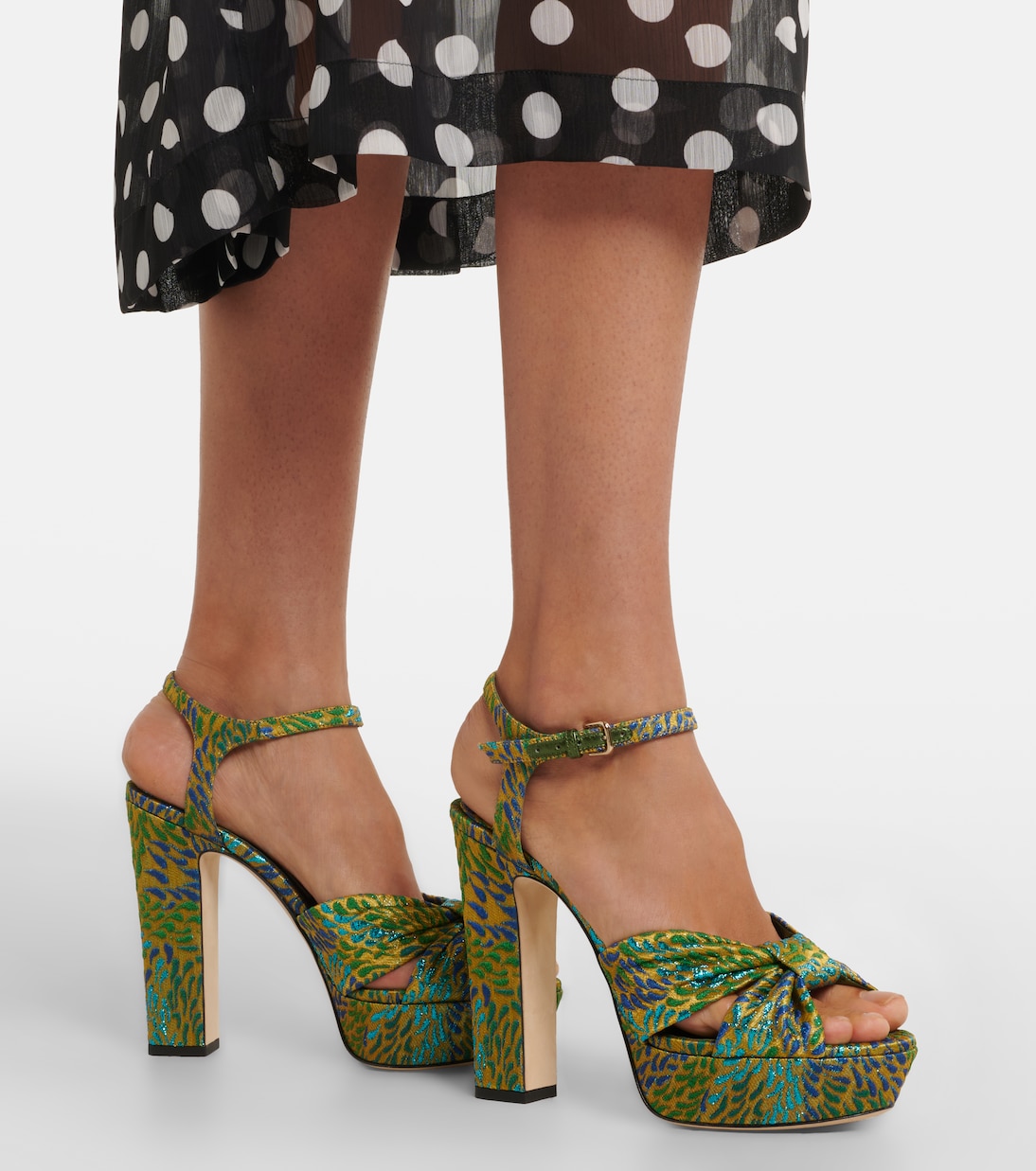 Heloise brocade platform sandals | Jimmy Choo